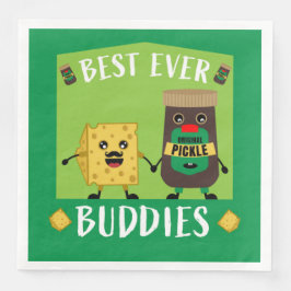 Britische Cheddar-Käse- und Pickle-Liebhaber Serviette