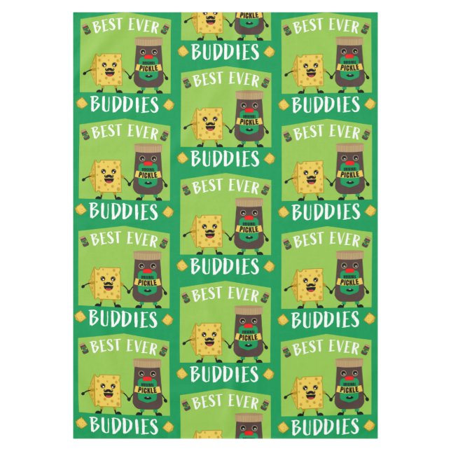 Britische Cheddar-Käse- und Pickle-Liebhaber Tischdecke (Vorderseite)