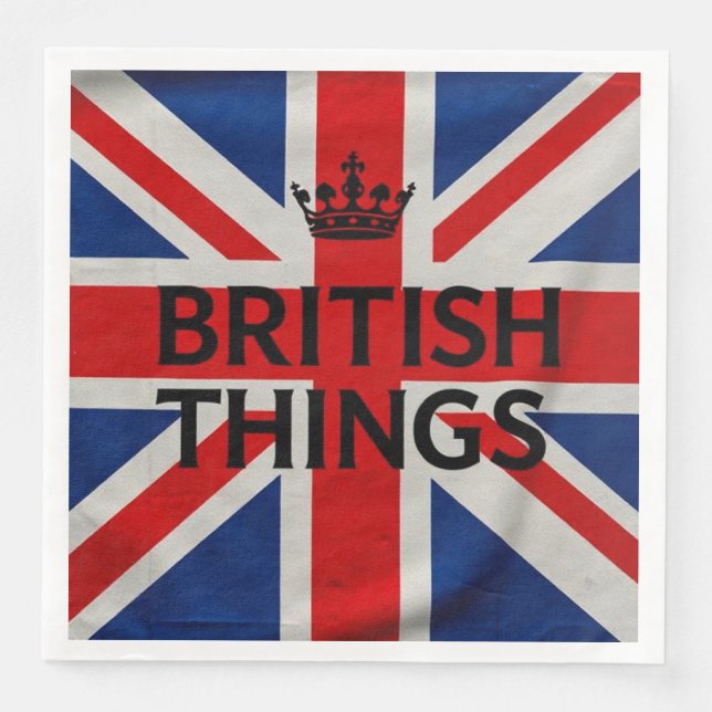 britische Dinge Papiertücher Serviette (Vorderseite)