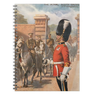 Britische Dragoner Royal Scots Greys Postkarte Notizblock