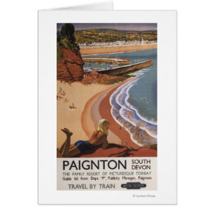 Britische Eisenbahn Girl Blick über die Klippe