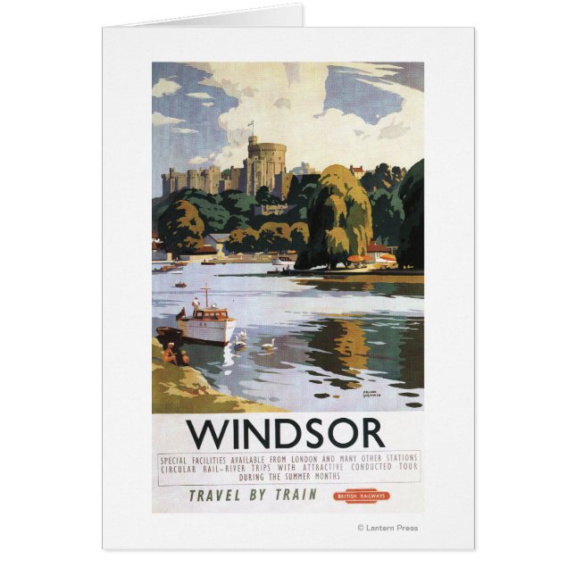 Britische Eisenbahn Windsor Castle Thames Poster (Vorne)