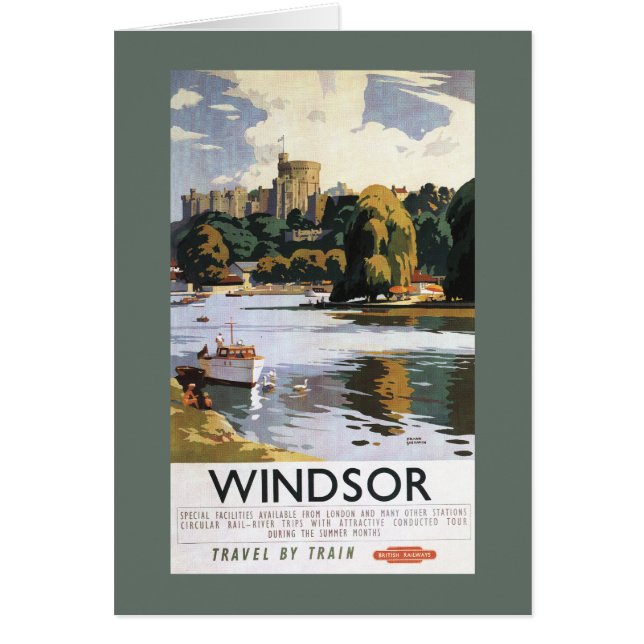Britische Eisenbahn Windsor Castle Thames Poster (Vorne)