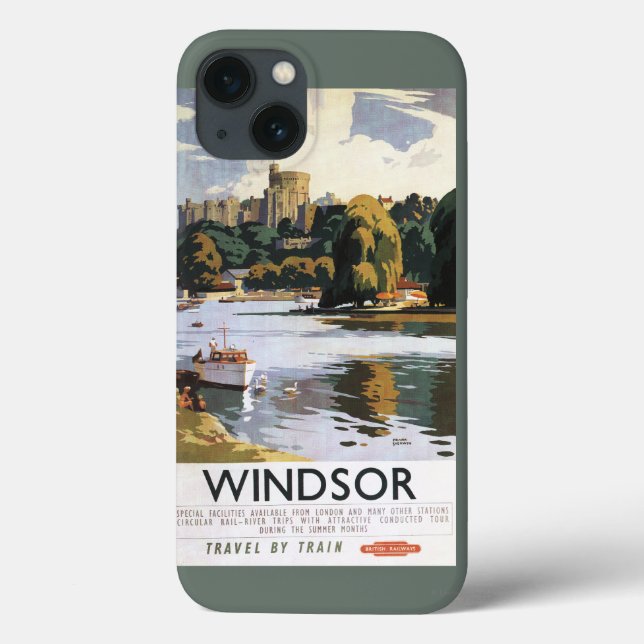 Britische Eisenbahn Windsor Castle Thames Poster Case-Mate iPhone Hülle (Rückseite)