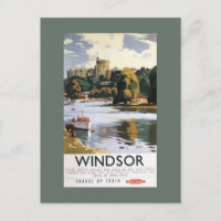 Britische Eisenbahn Windsor Castle Thames Poster