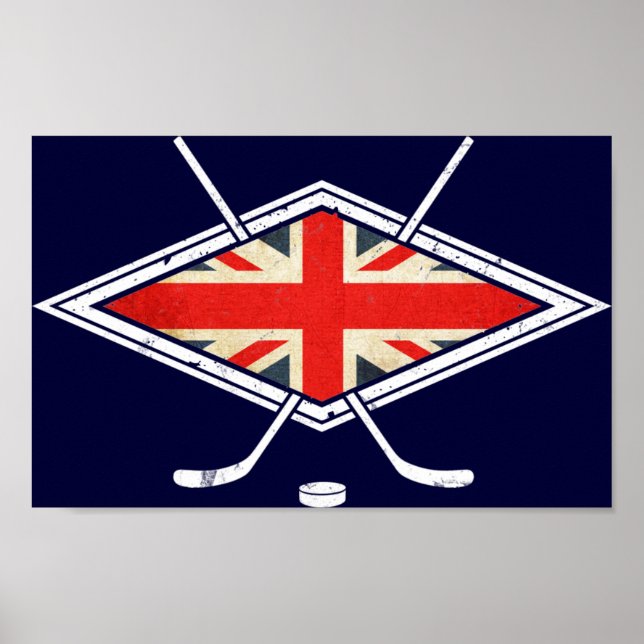 Britische Eishockeyflagge Poster (Vorne)