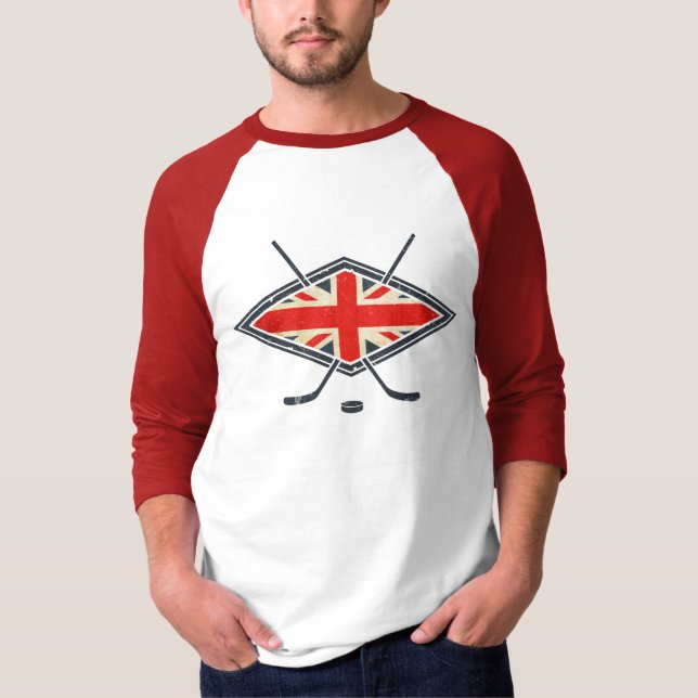 Britische Eishockeyflagge T-Shirt (Vorderseite)