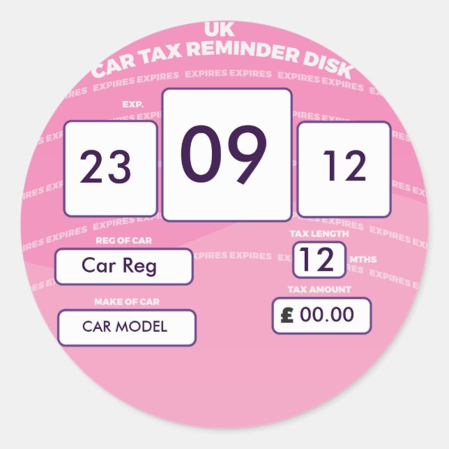 Britische Erinnerung Runder Aufkleber (Vorderseite)