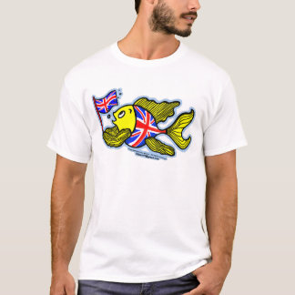 Britische Fische mit einer T-Shirt