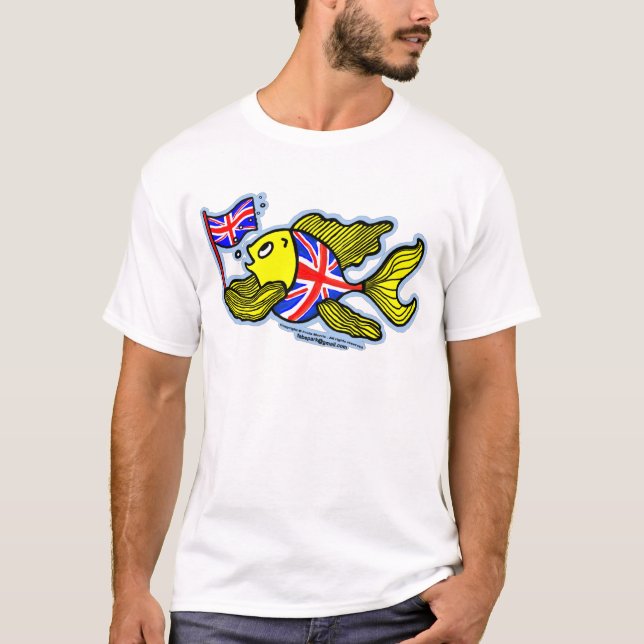 Britische Fische mit einer T-Shirt (Vorderseite)