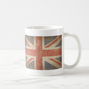 Britische Flagge abgenutzt Kaffeetasse