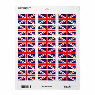 Britische Flagge Adressaufkleber