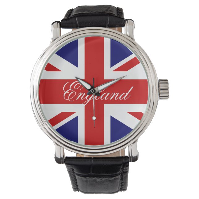 Britische Flagge Armbanduhr (Vorderseite)