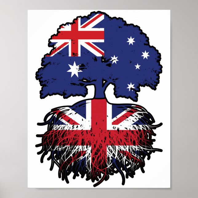 Britische Flagge Australiens Treots Poster (Vorne)