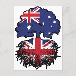 Britische Flagge Australiens Treots Postkarte