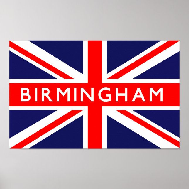 Britische Flagge Birmingham Poster (Vorne)