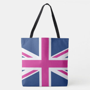 Britische Flagge - Blau u. Rosa