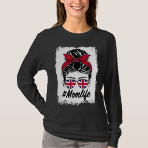 Britische Flagge Britische Mutter Unordentlicher D T-Shirt