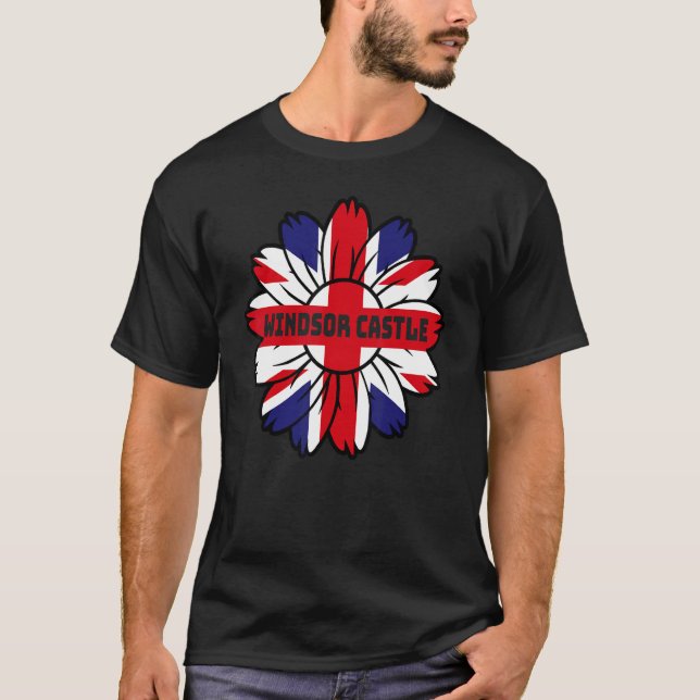 Britische Flagge England Uk Sunflower Windsor Cast T-Shirt (Vorderseite)