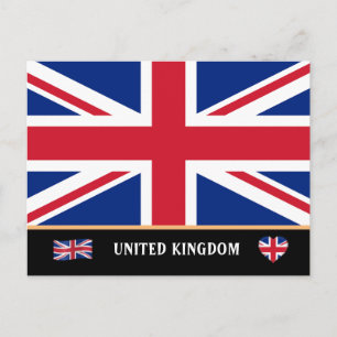 Britische Flagge & englische Reise / Vereinigtes K Postkarte