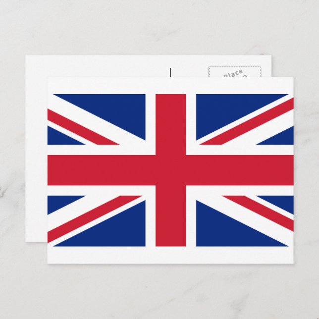 Britische Flagge, Flagge des Vereinigten Königreic Postkarte (Vorne/Hinten)