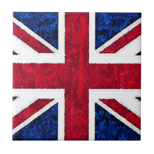 BRITISCHE FLAGGE Fliese (Vorderseite)