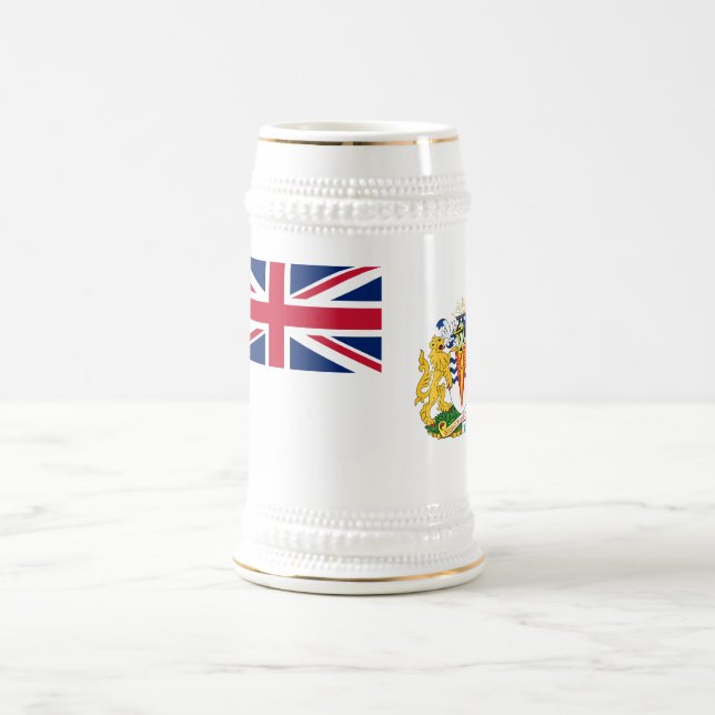 Britische Flagge für das Antarktis-Gebiet Bierglas (Mittel)