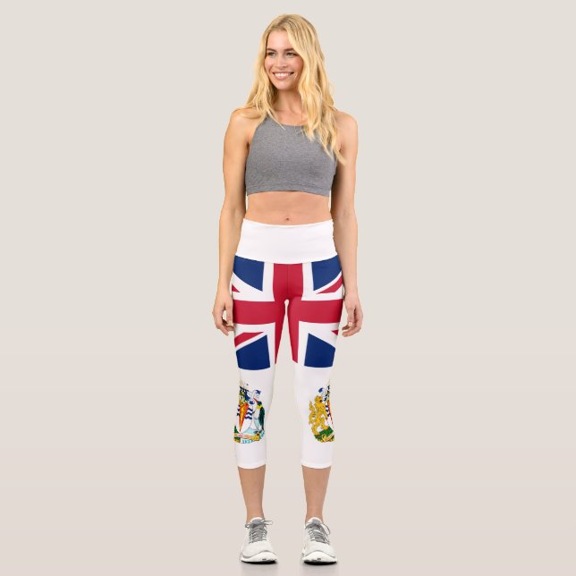 Britische Flagge für das Antarktis-Gebiet Capri Leggings (Vorderseite)
