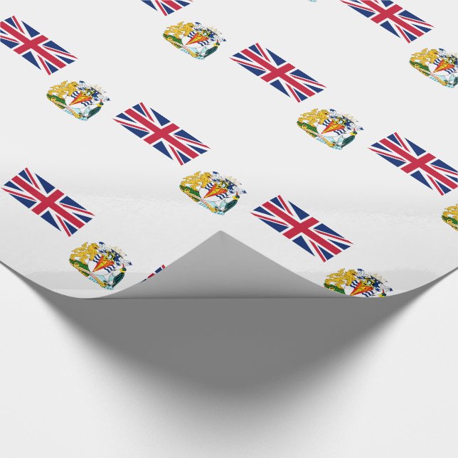 Britische Flagge für das Antarktis-Gebiet Geschenkpapier (Ecke)