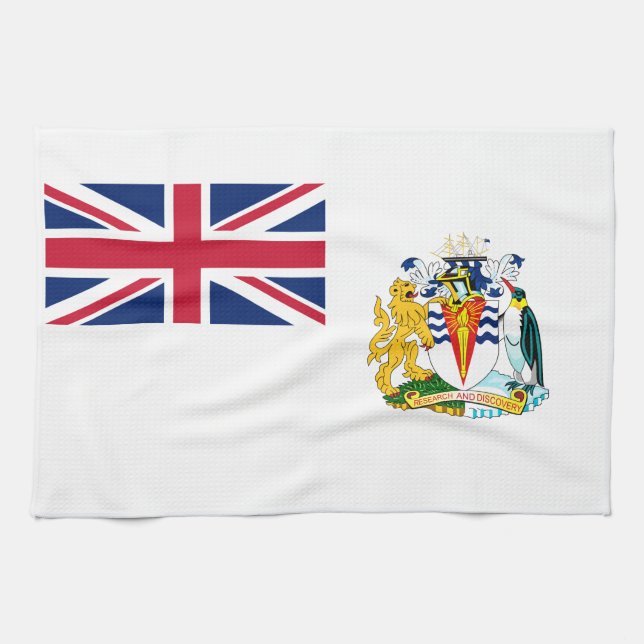 Britische Flagge für das Antarktis-Gebiet Geschirrtuch (Horizontal)