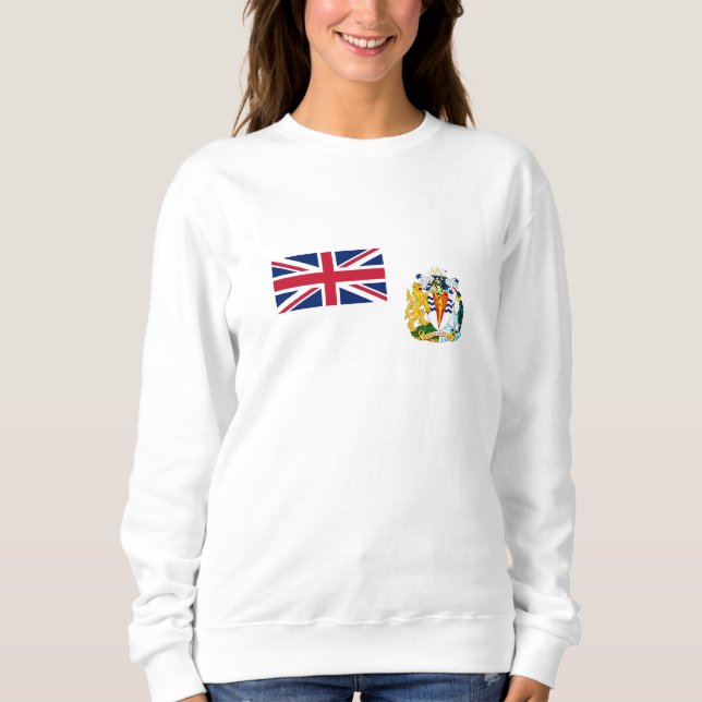 Britische Flagge für das Antarktis-Gebiet Sweatshirt (Vorderseite)