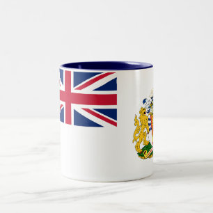 Britische Flagge für das Antarktis-Gebiet Zweifarbige Tasse