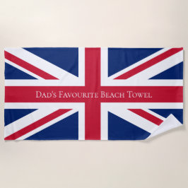 Britische Flagge für den Vater Custom Union Strandtuch