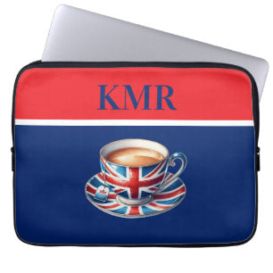 Britische Flagge für englisches Teacup Laptopschutzhülle