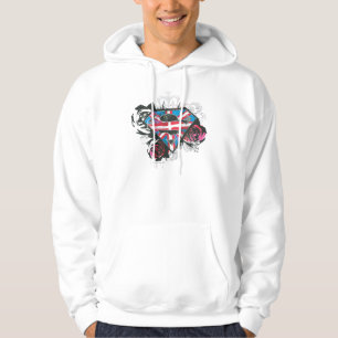 Britische Flagge für Supergirl und Rose Hoodie