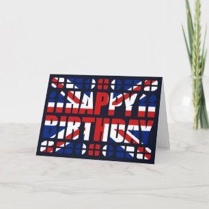 Britische Flagge Geburtskarte Karte
