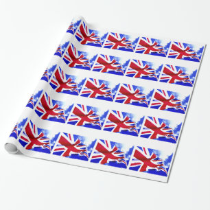 BRITISCHE FLAGGE GESCHENKPAPIER