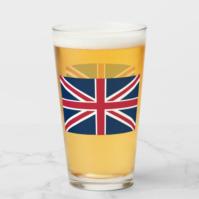 Britische Flagge Glas (Vorne (Gefüllt))