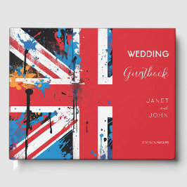 Britische Flagge Graffiti Wedding Gästebuch