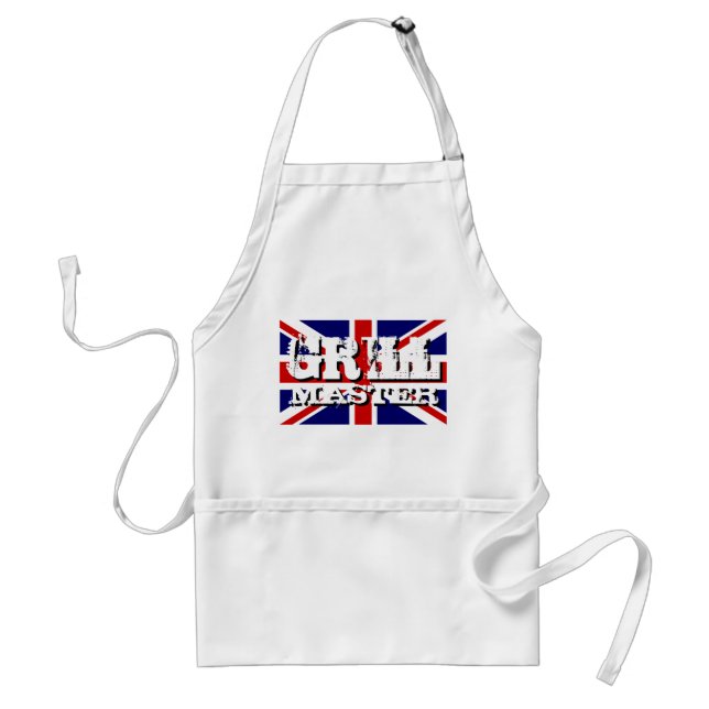 Britische Flagge Grillmeister-GRILLEN-Schürze für Schürze (Vorne)