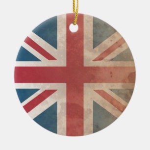 Britische Flagge, (Großbritannien, Großbritannien Keramikornament