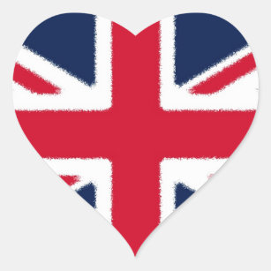 Britische Flagge Herz-Aufkleber