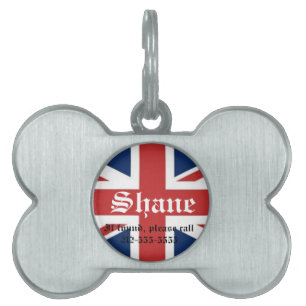 Britische Flagge Hund-Tag Tiermarke