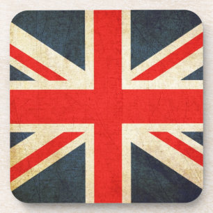 Britische Flagge in Grunge Untersetzer