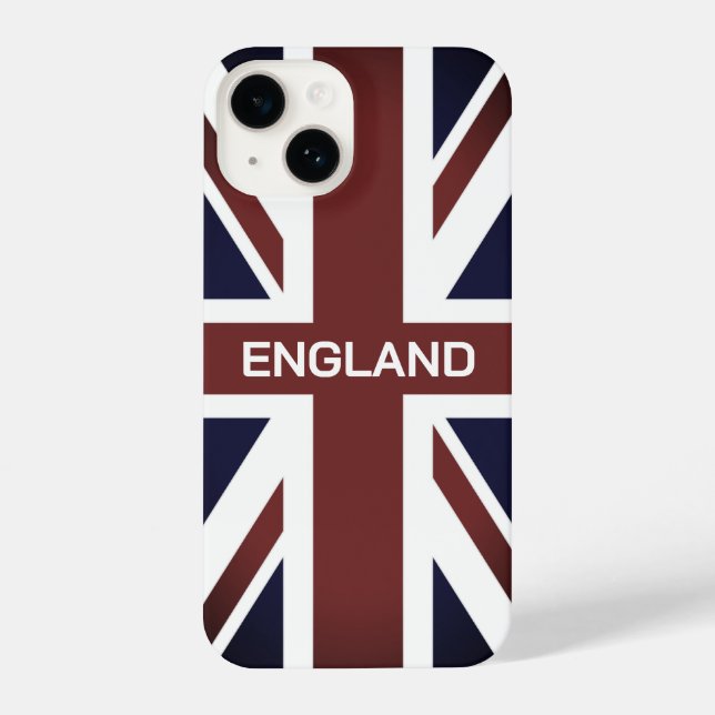 Britische Flagge individuelle Name iPhone 14 Fall Hülle (Rückseite)