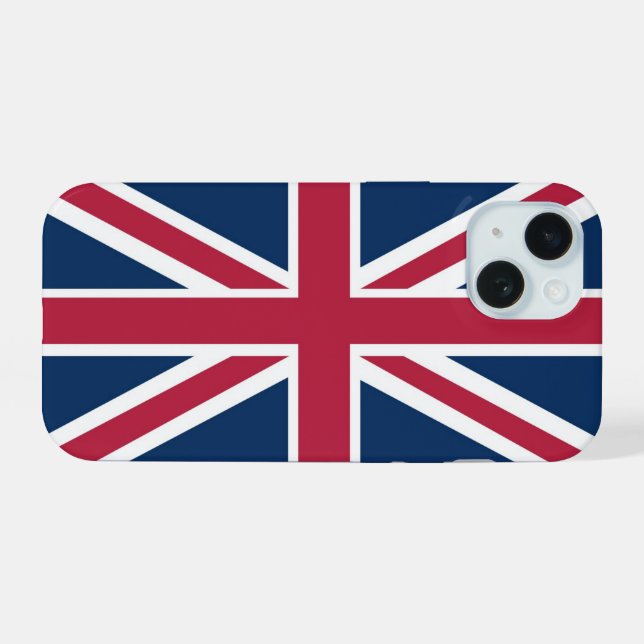 Britische Flagge iPhone 15 Hülle (Rückseite (Horizontal))
