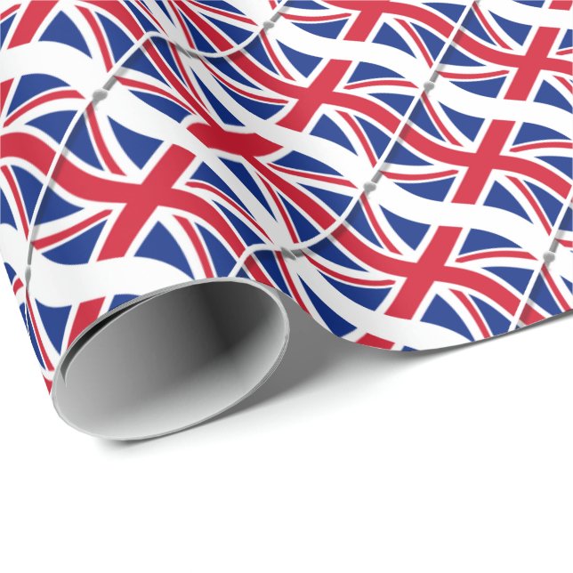 Britische Flagge - Jack Wrapping Papier Geschenkpapier (Rolleneckpunkt)