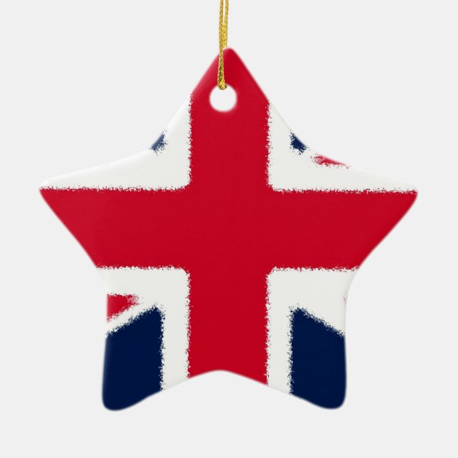 Britische Flagge Keramikornament (Vorne)