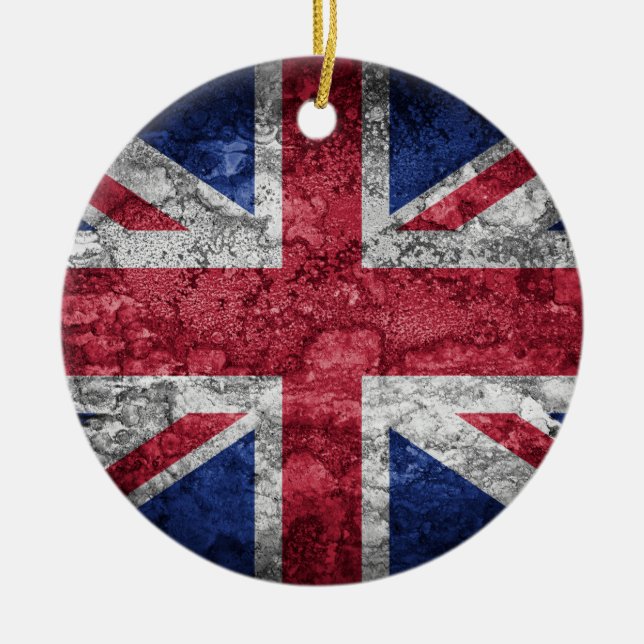 Britische Flagge Keramikornament (Vorne)