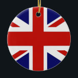 Britische Flagge Keramikornament<br><div class="desc">Britisch,  Fahne,  "Britische Flagge",  "Gewerkschaft Jack",  Gewerkschaft,  Jack,  Englisch,  England,  "Vereinigtes Königreich",  "u.k",  "u.k.",  "Englische Flagge",  "England Fahne",  "United Königreich Fahne",  "Great britain",  Großbritannien,  Flaggen,  Land,  Inseln,  blau,  rot,  weiß,  Kreuz,  Land,  Land,  Walde, </div>